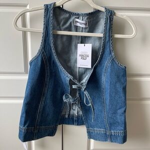 NEW Princess Polly Light Blue Denim Top